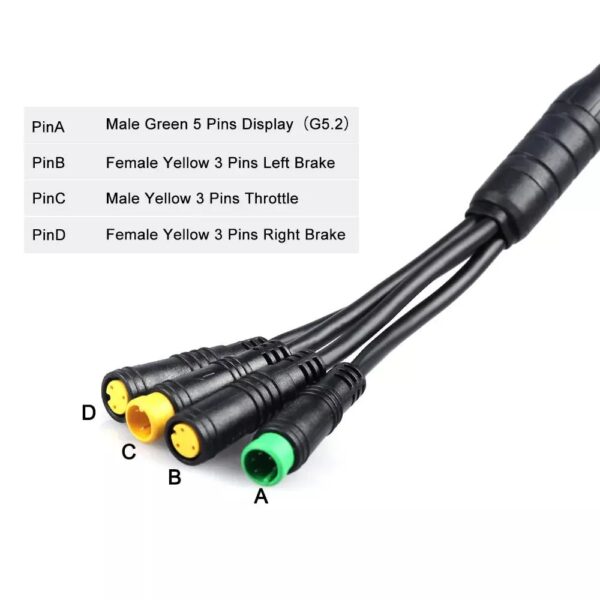 Bafang Hub-Motor Wiring Loom Extension Set (Higo) Bafang Hub-Motor Wiring Loom Extension Set (Higo)